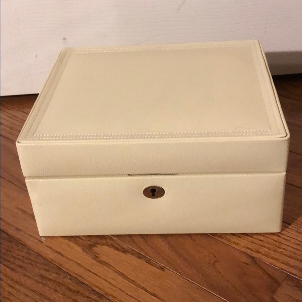 Pottery Barn leather jewelry box